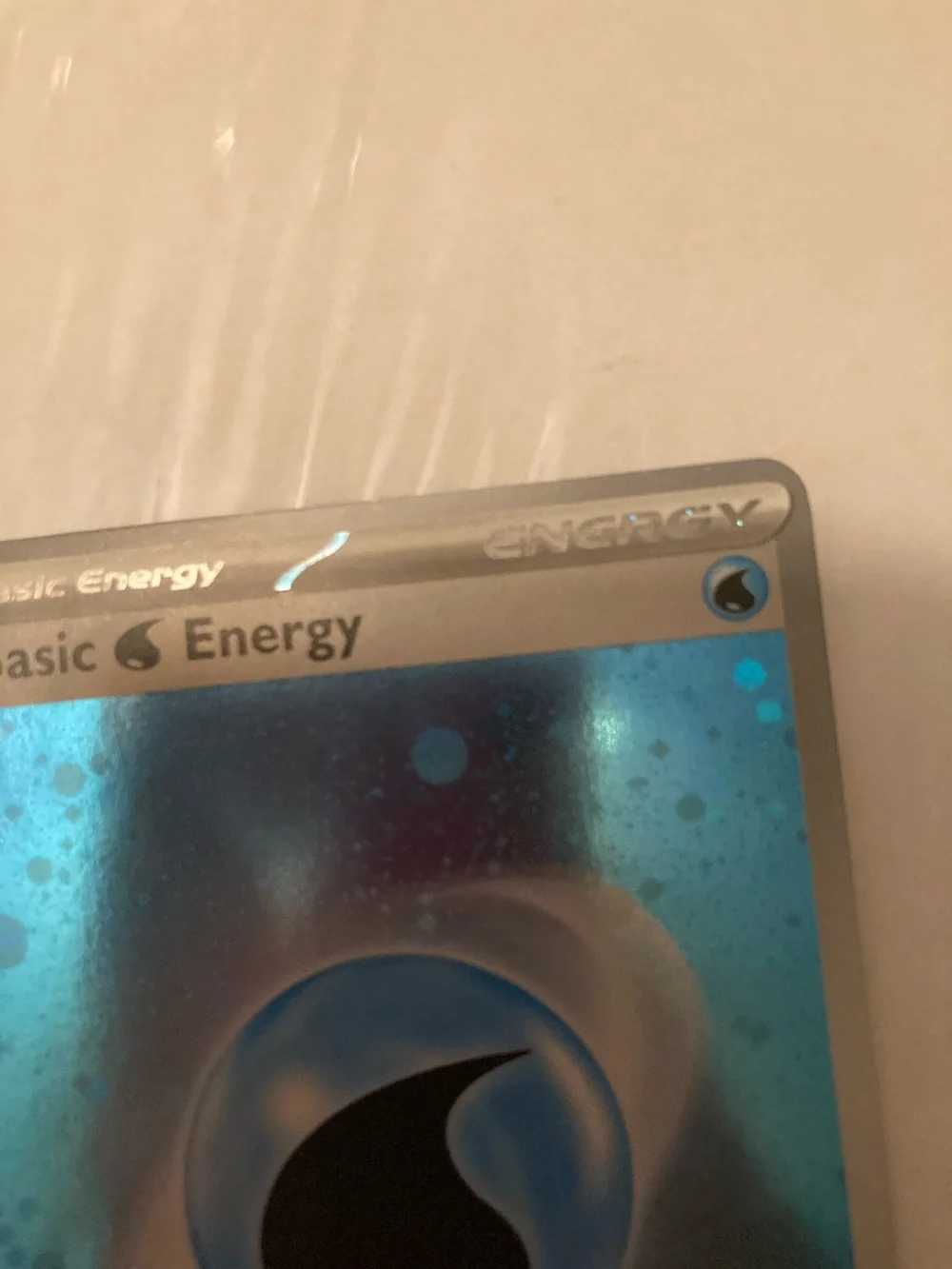 Pokemon Water Basic Energy Holo Blue Silver